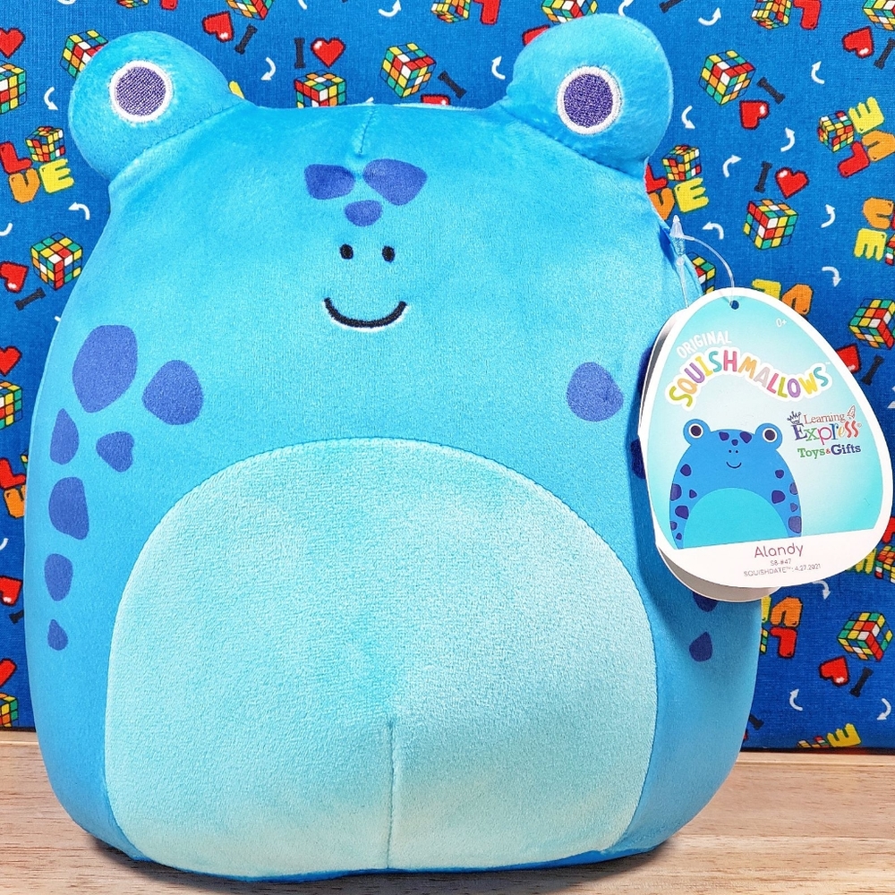 Squishmallow Alandy the Blue Frog 8" Ultrasoft Learning Express Exclusive Plush